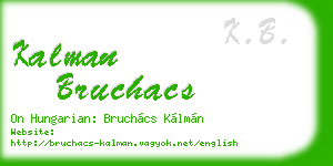 kalman bruchacs business card