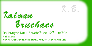 kalman bruchacs business card